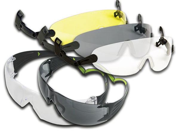 Mit Helmen kombinierbare Schutzbrillen von 3M